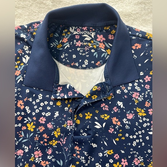 Bonobos Golf Performance Polo Shirt Men L Standard Fit Floral Print - Picture 10 of 14